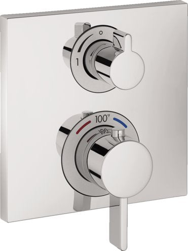 HANSGROHE SQUARE THERMOSTATIC TRIM WITH VOLUME CONTROL
