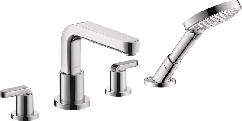 HANSGROHE METRIS S 4-HOLE ROMAN TUB SET TRIM WITH LEVER HANDLES WITH 1