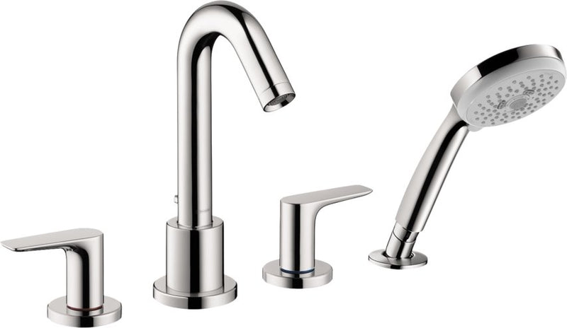 HANSGROHE LOGIS 4-HOLE ROMAN TUB SET TRIM WITH 1.8 GPM HANDSHOWER