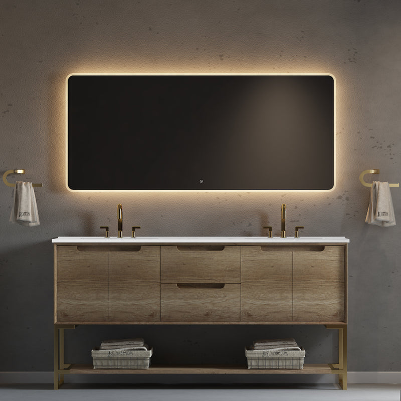 Virta 72 Inch Ashley Floor Mount Double Sink Vanity
