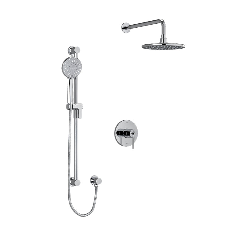 Riobel GS KIT393GS Type T/P (thermostatic/pressure balance) ½" coaxial 2-way system with hand shower and shower head
