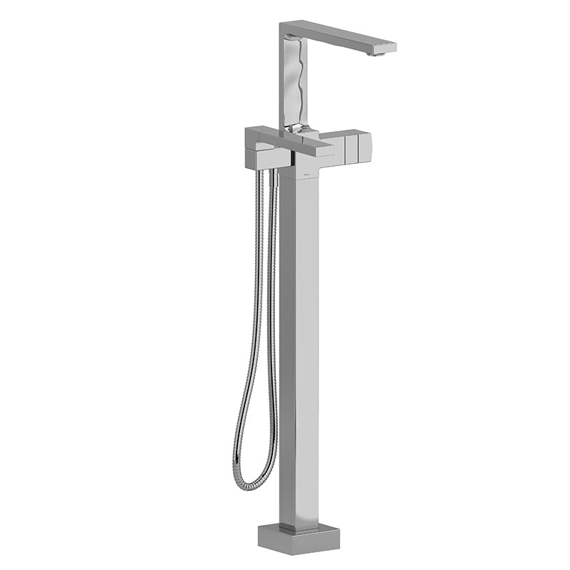 Riobel Reflet TRF39 2-way Type T (thermostatic) coaxial floor-mount tub filler with hand shower trim (Without Rough-in)