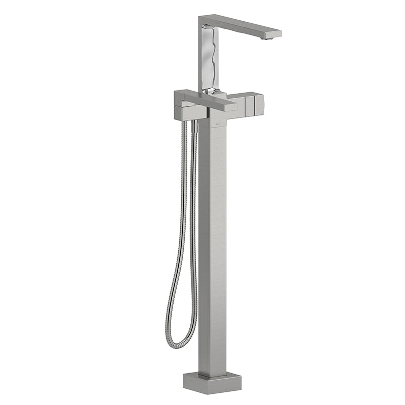 Riobel Reflet TRF39 2-way Type T (thermostatic) coaxial floor-mount tub filler with hand shower trim (Without Rough-in)
