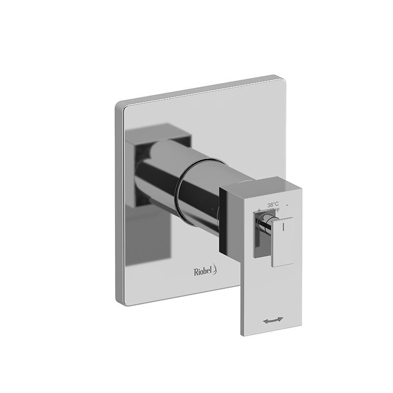 Riobel Kubik US39 2-way Type T (thermostatic) coaxial floor-mount tub filler with hand shower