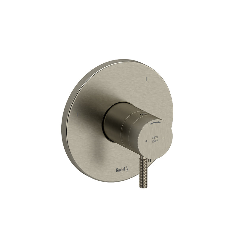 Riobel RIU Knurled TRUTM47KN 3-way no share Type T/P coaxial valve trim (Without Rough-in)