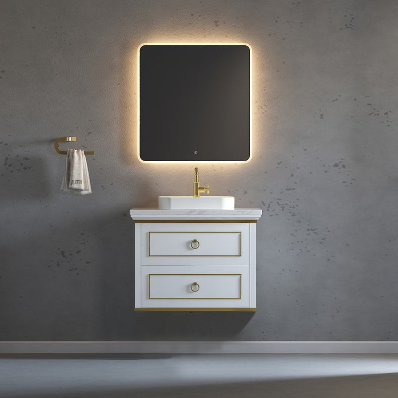 Virta 30 Inch Whitestar Wall Hung Single Vessel Sink Vanity