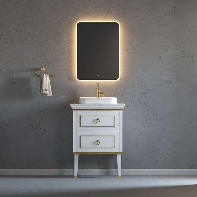 Virta 24 Inch Whitestar Floor Mount Single Vessel Sink Vanity