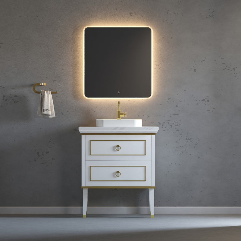 Virta 30 Inch Whitestar Floor Mount Single Vessel Sink Vanity