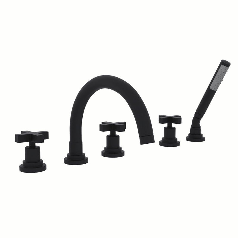 ROHL Lombardia® 5-Hole Deck Mount Tub Filler With C-Spout