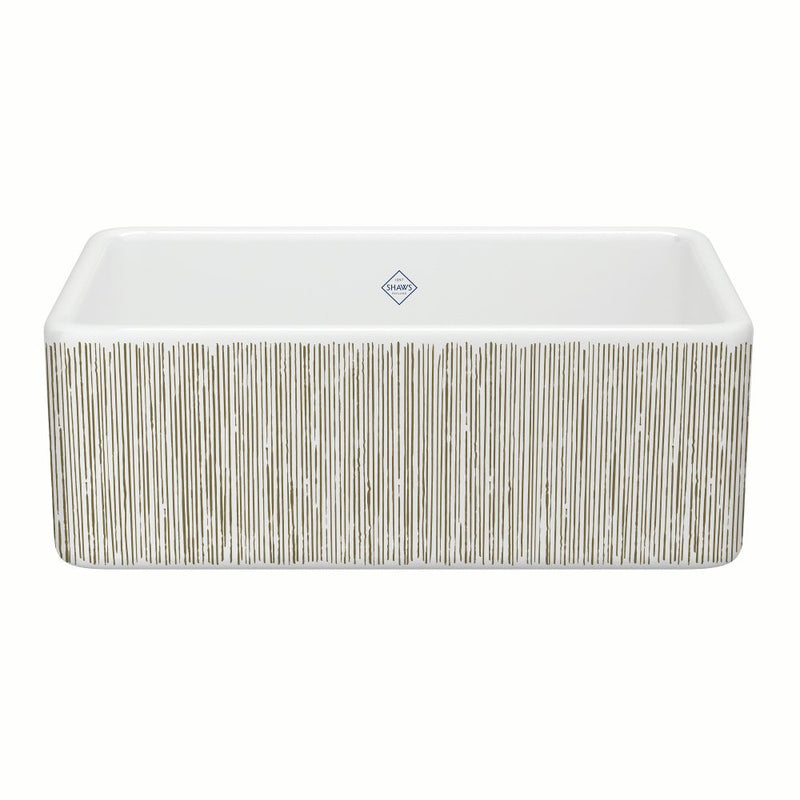 Shaws MS3018 30" Shaker Single Bowl Farmhouse Apron Front Fireclay Kitchen Sink