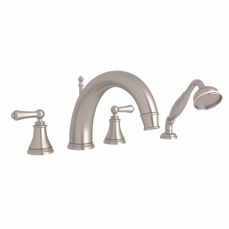 Perrin & Rowe Georgian Era™ 4-Hole Deck Mount Tub Filler with C-Spout
