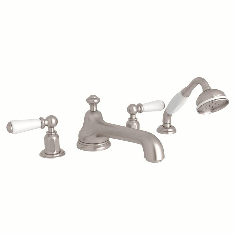 Perrin & Rowe Edwardian™ 4-Hole Deck Mount Tub Filler with Low Spout