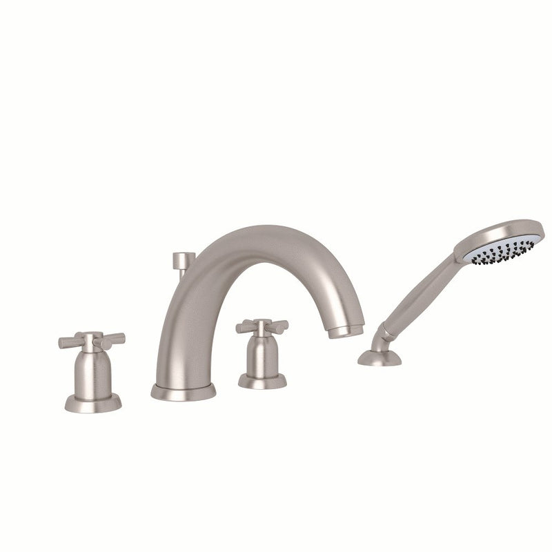 Perrin & Rowe Holborn™ 4-Hole Deck Mount Tub Filler with U-Spout