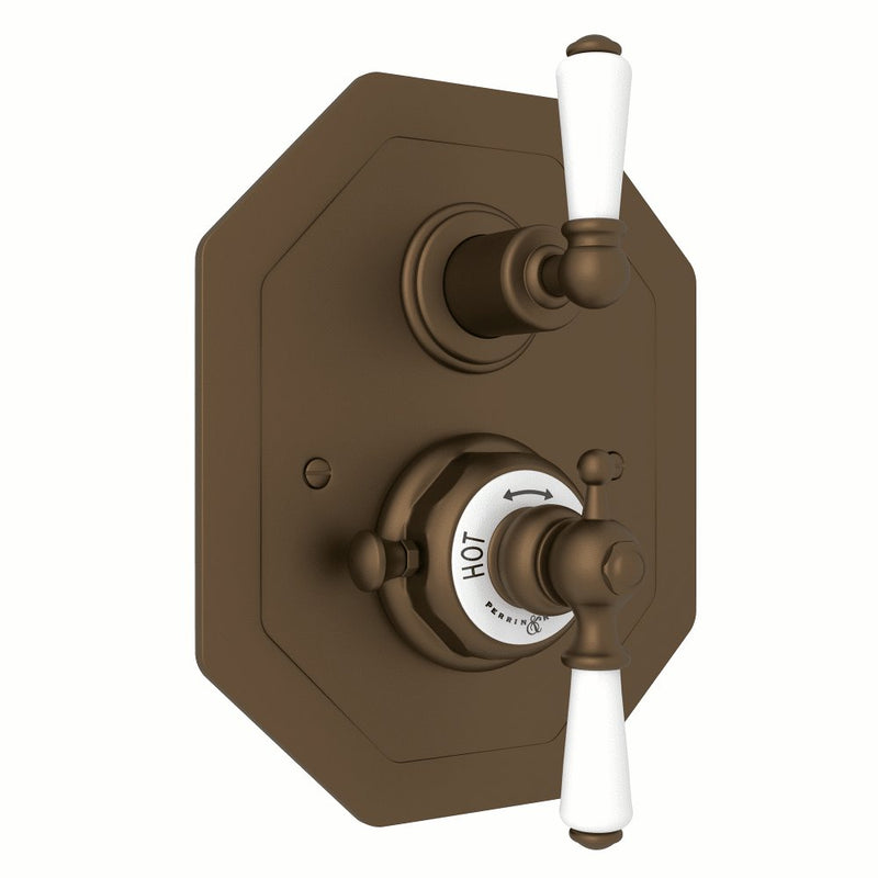 Perrin & Rowe Edwardian™ 3/4" Octagonal Thermostatic Trim With Volume Control