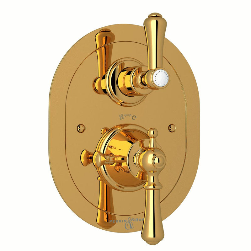 Perrin & Rowe Georgian Era™ 3/4" Oval Thermostatic Trim With Volume Control