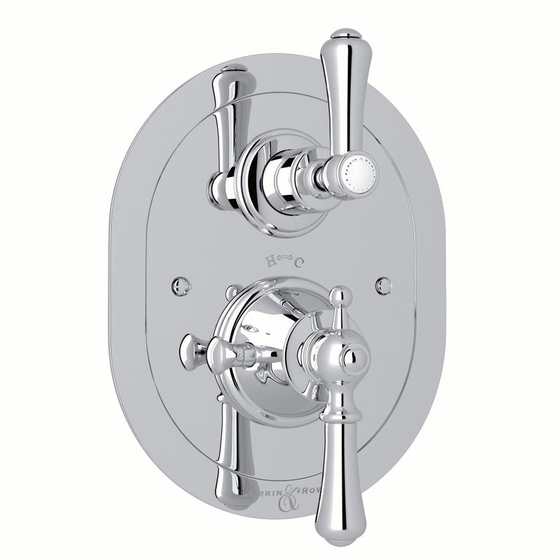 Perrin & Rowe Georgian Era™ 3/4" Oval Thermostatic Trim With Volume Control