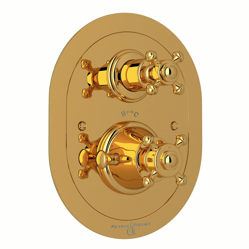 Perrin & Rowe Georgian Era™ 3/4" Oval Thermostatic Trim With Volume Control