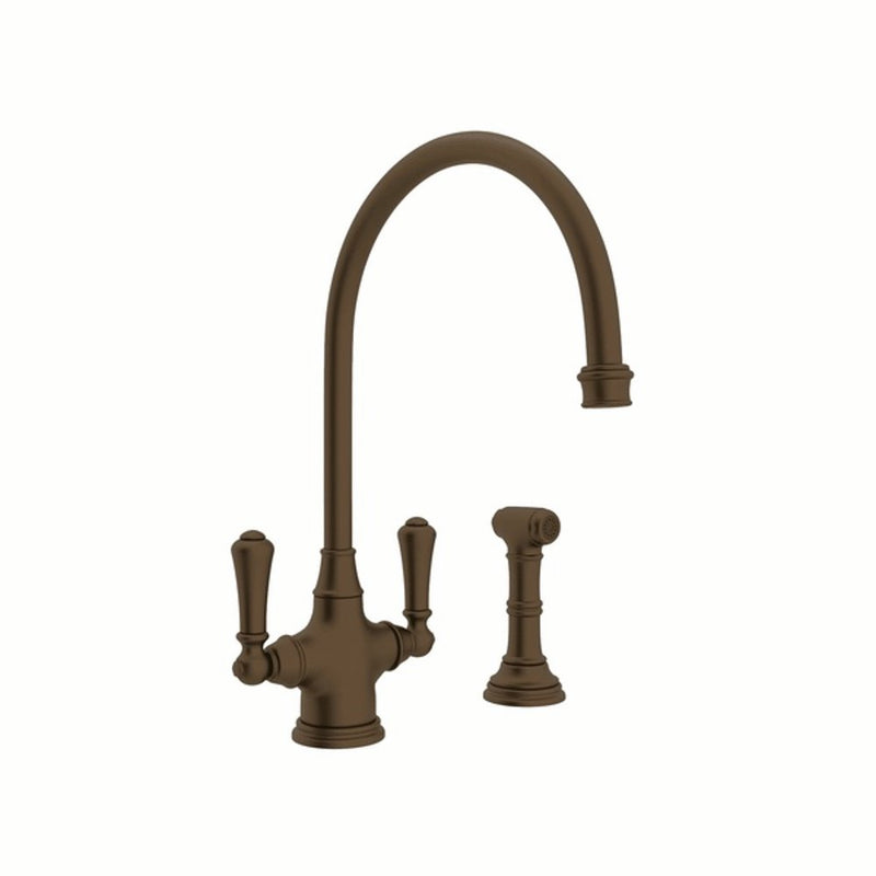 Perrin & Rowe Georgian Era™ Two Handle Kitchen Faucet With Side Spray
