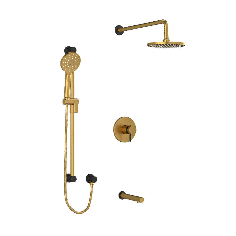 Riobel Riu 3-Way Shower System Trim with Hand Shower Rail, Shower Head and Spout TKIT1345RUTMKN