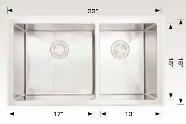 Bosco 203315 Diamond Series Stainless Steel Kitchen Sink