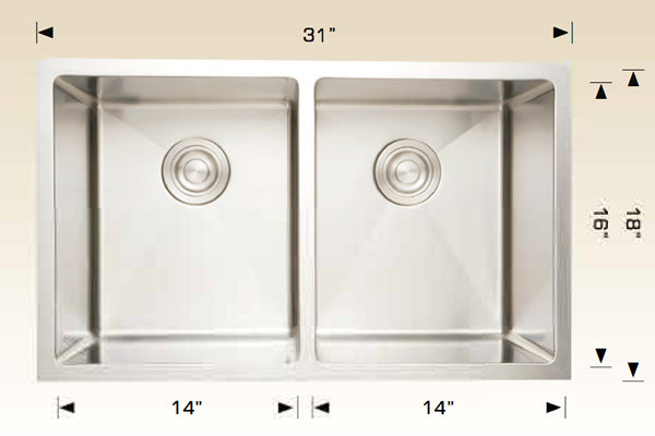 Bosco 203350 Titanium Series Stainless Steel Kitchen Sink
