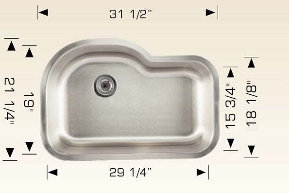 Bosco 207025 Builder Series Stainless Steel Kitchen Sink