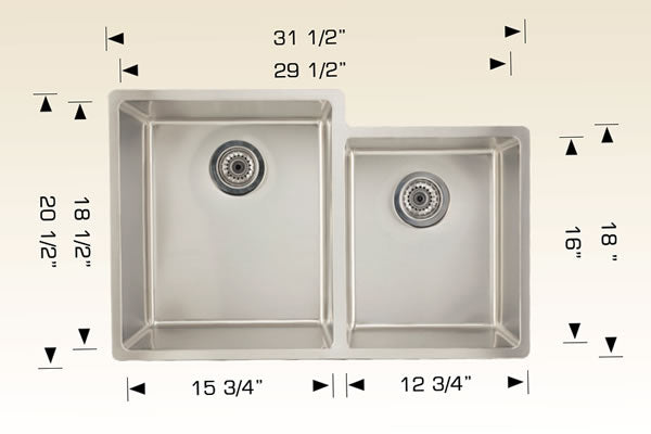 Bosco 207118 Standard Series Stainless Steel Kitchen Sink