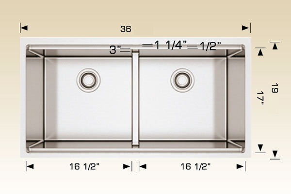Bosco 223619 Linear Granite Series Kitchen Sink