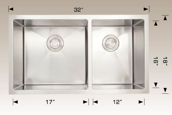Bosco 203323L Deluxe Series Stainless Steel Kitchen Sink