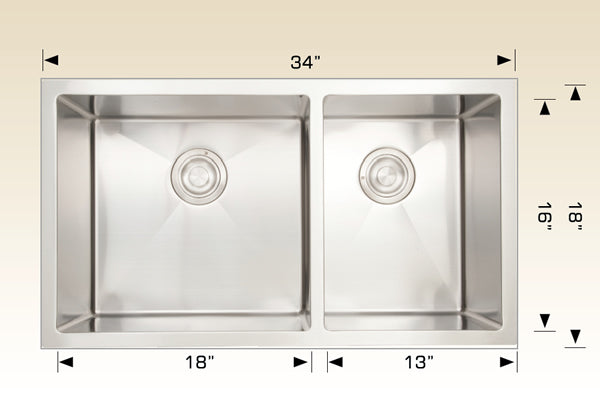 Bosco 203337L Plus Titanium Series Stainless Steel Kitchen Sink