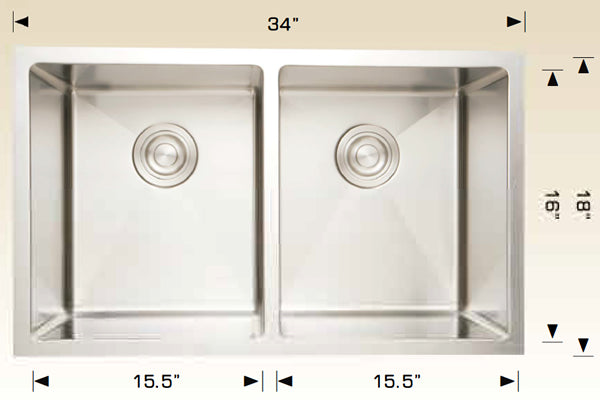 Bosco 203351 Plus Titanium Series Stainless Steel Kitchen Sink