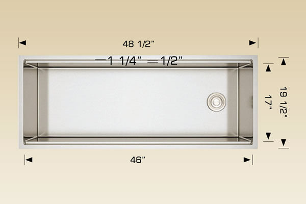 Bosco 204819M Linear Series Stainless Steel Kitchen Sink