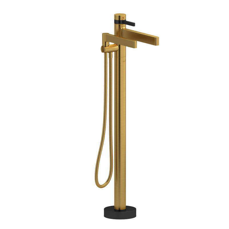 Riobel Paradox TPX39 2-way Type T thermostatic coaxial floor-mount tub filler with hand shower trim (Without Rough-in)