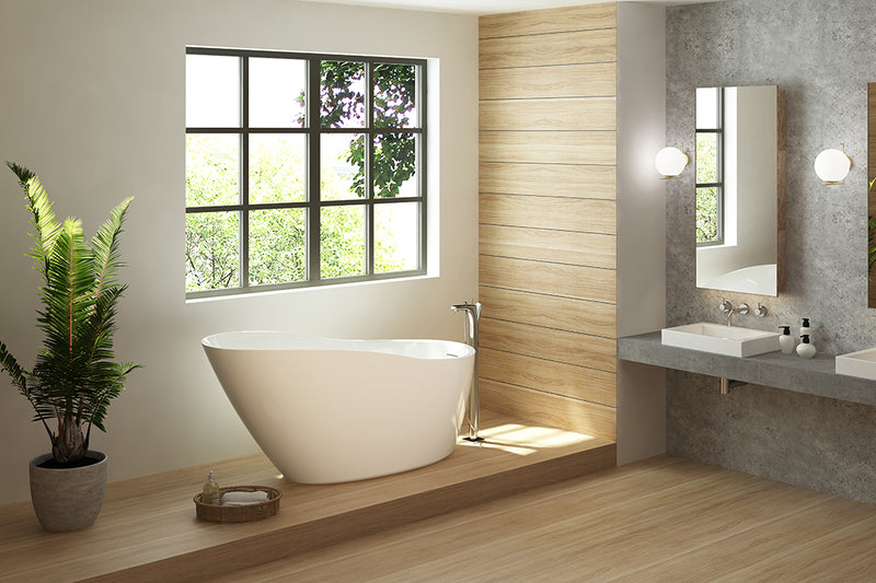 Zitta Frank white freestanding bathtub 66'' x 31 1/4'' x 30 3/8"
