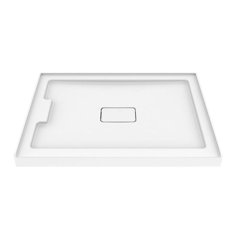 Zitta Shower tray column left flange 48x36 white