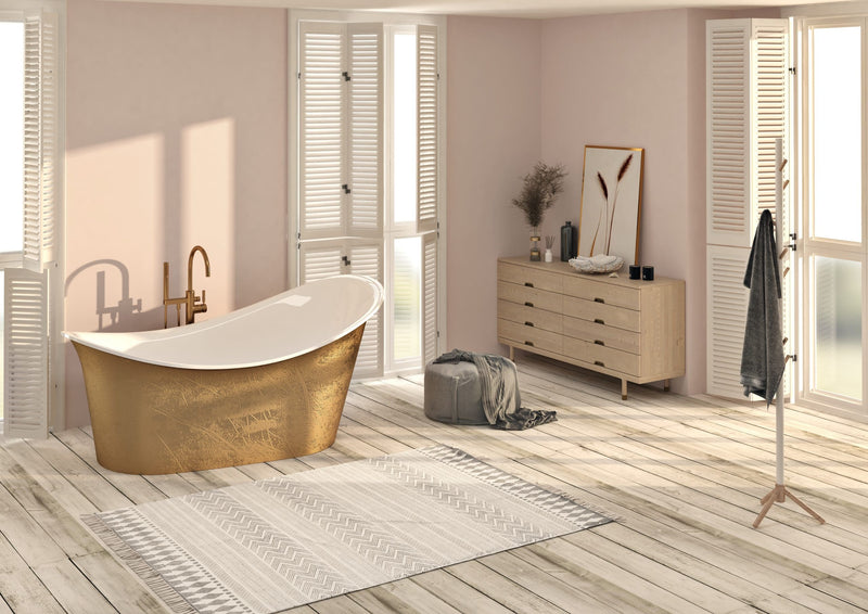 Slik Evora gold tub 72½ x 37 9/16 x 33½ gold OVF Elevation