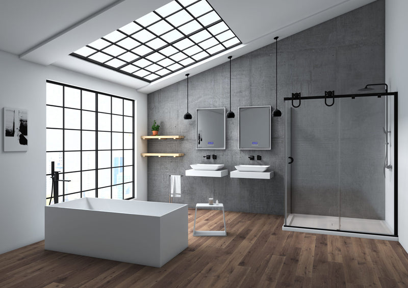 Slik Bath Kuadra slikcast glossy white 63'' x 28 1/2'' Elevation