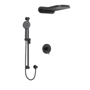 Riobel KIT2745GS Type TP thermostaticpressure balance 0.5 coaxial 3-way system with hand shower rail and rain and cascade sho...