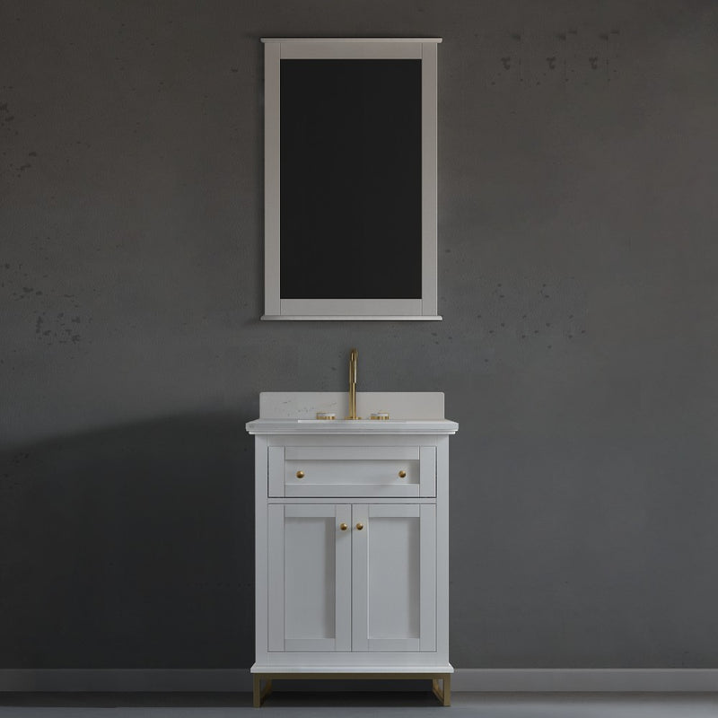 Virta Yasmine 24 Inch Floor Mount Single Sink Vanity with Metal Legs