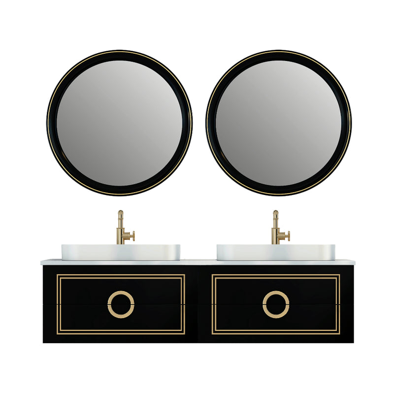 Virta Sarah 60 Inch Wall Hung Double Sink Vanity