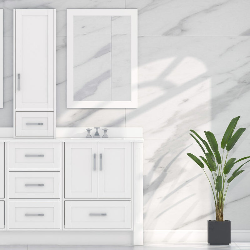 Virta 18.5 Inch Flow Floor Mount Vanity Drawers - Without Countertop