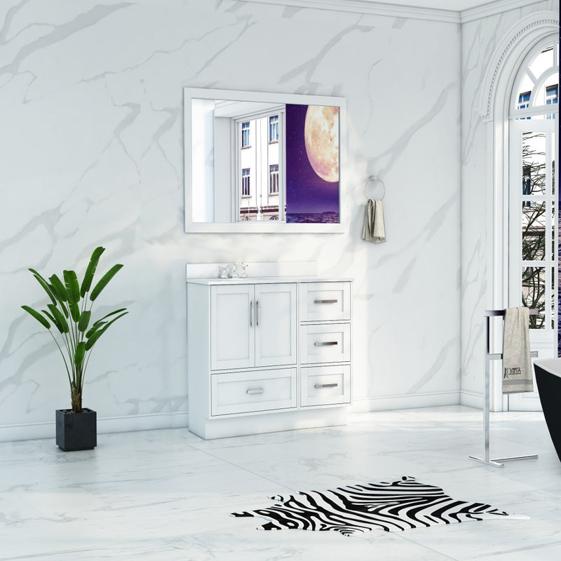 Virta Flow 34 Inch Floor Mount Single Sink Custom Vanity