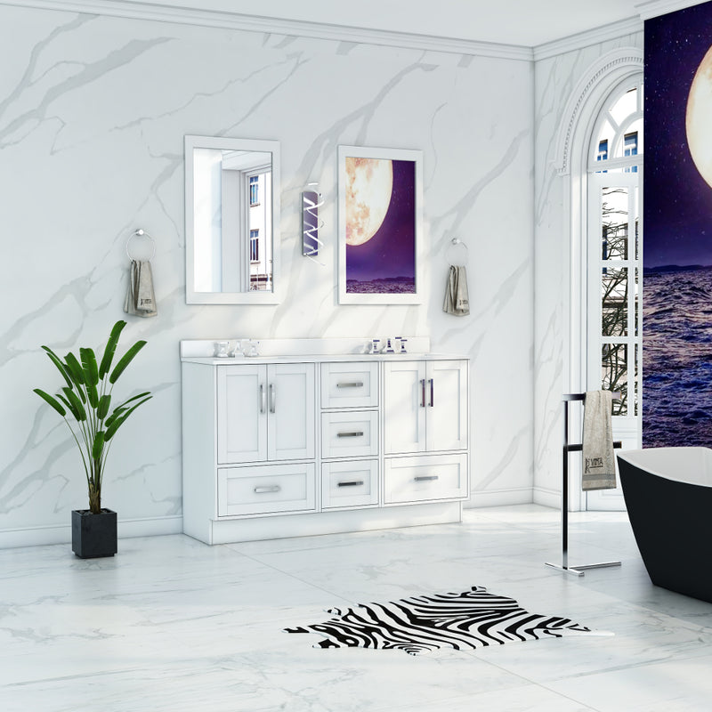 Virta Flow 52 Inch Floor Mount Double Sink Custom Vanity