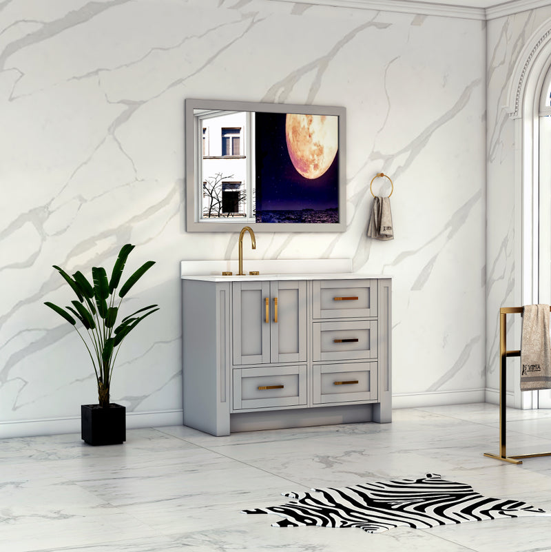 Virta Flow 55 Inch Floor Mount Single Sink Custom Vanity