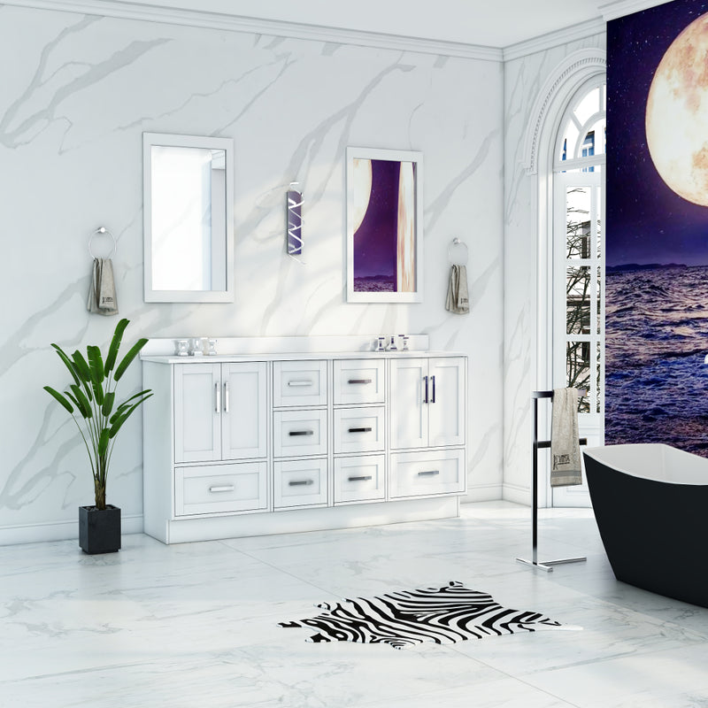 Virta Flow 64 Inch Floor Mount Double Sink Custom Vanity