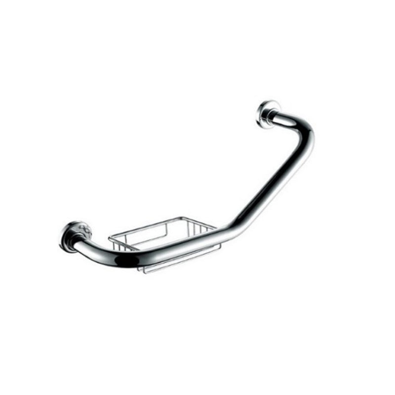 Virta 17" Grab Bar with Soap Basket Left Side