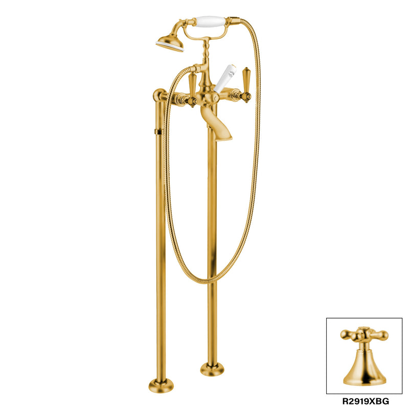 AQUADESIGN DISEGNO R2919L London Floor Mount Tub Filler