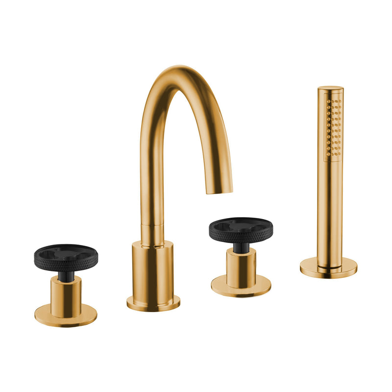 AQUADESIGN DISEGNO 47714 Twist Four Piece Deck Mount