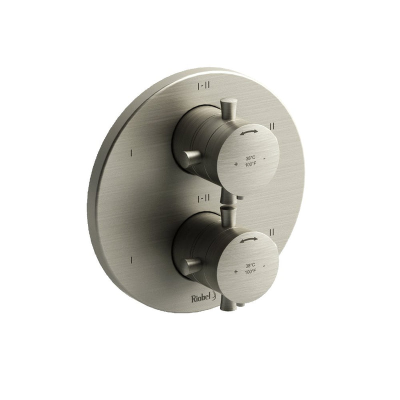 Riobel Edge TEDTM46 4-way Type TP thermostaticpressure balance coaxial valve trim (Without Rough-in)