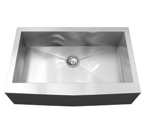 Kindred QSFS31B 20 gauge hand fabricated apron front single bowl sink